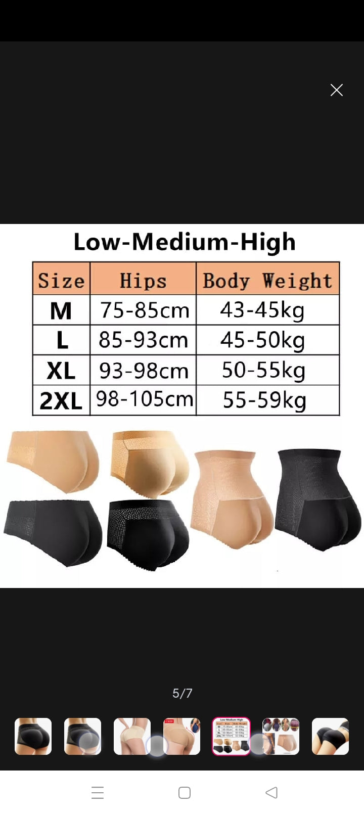 padded panty underwear hip shaper women seamless