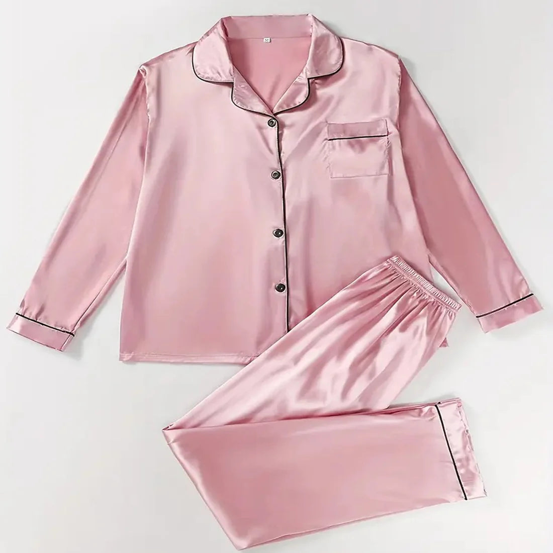 Silk Night Suit For Women Girls- Pjs For Women Two Piece Set