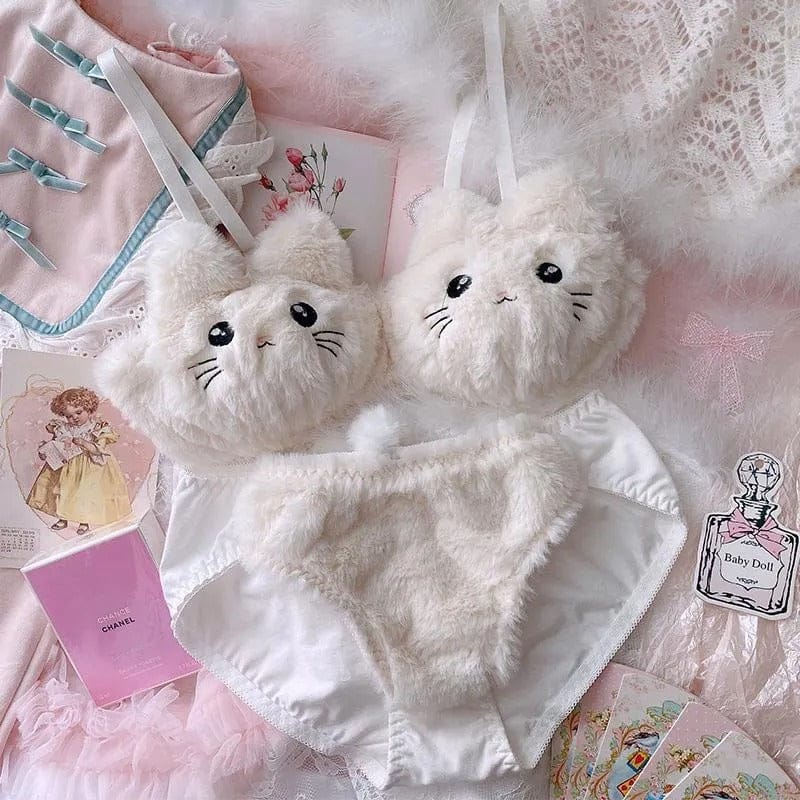 New High Quality Sexy Cute Anime Soft Plush Design bra underwear Japanese cartoon rabbit underwear Bra & Panty