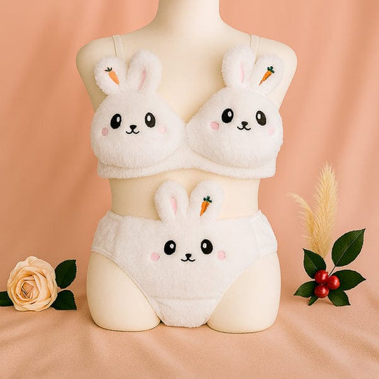 New High Quality Sexy Cute Anime Soft Plush Design bra underwear Japanese cartoon rabbit underwear Bra & Panty