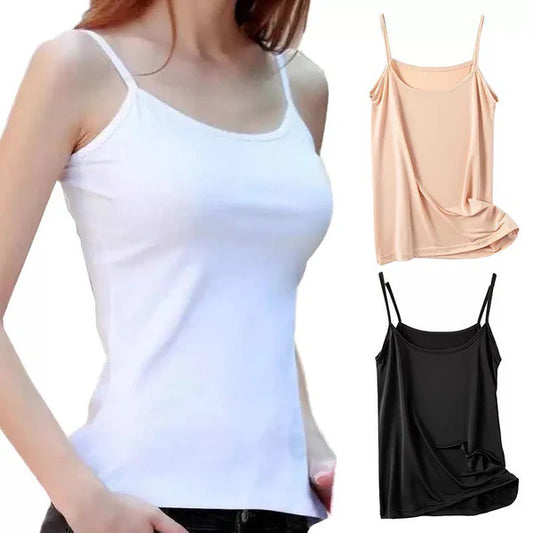 Daily Wear Cotton Camisole ( PACK OF 3) black,white,skin