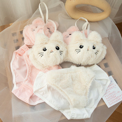 New High Quality Sexy Cute Anime Soft Plush Design bra underwear Japanese cartoon rabbit underwear Bra & Panty