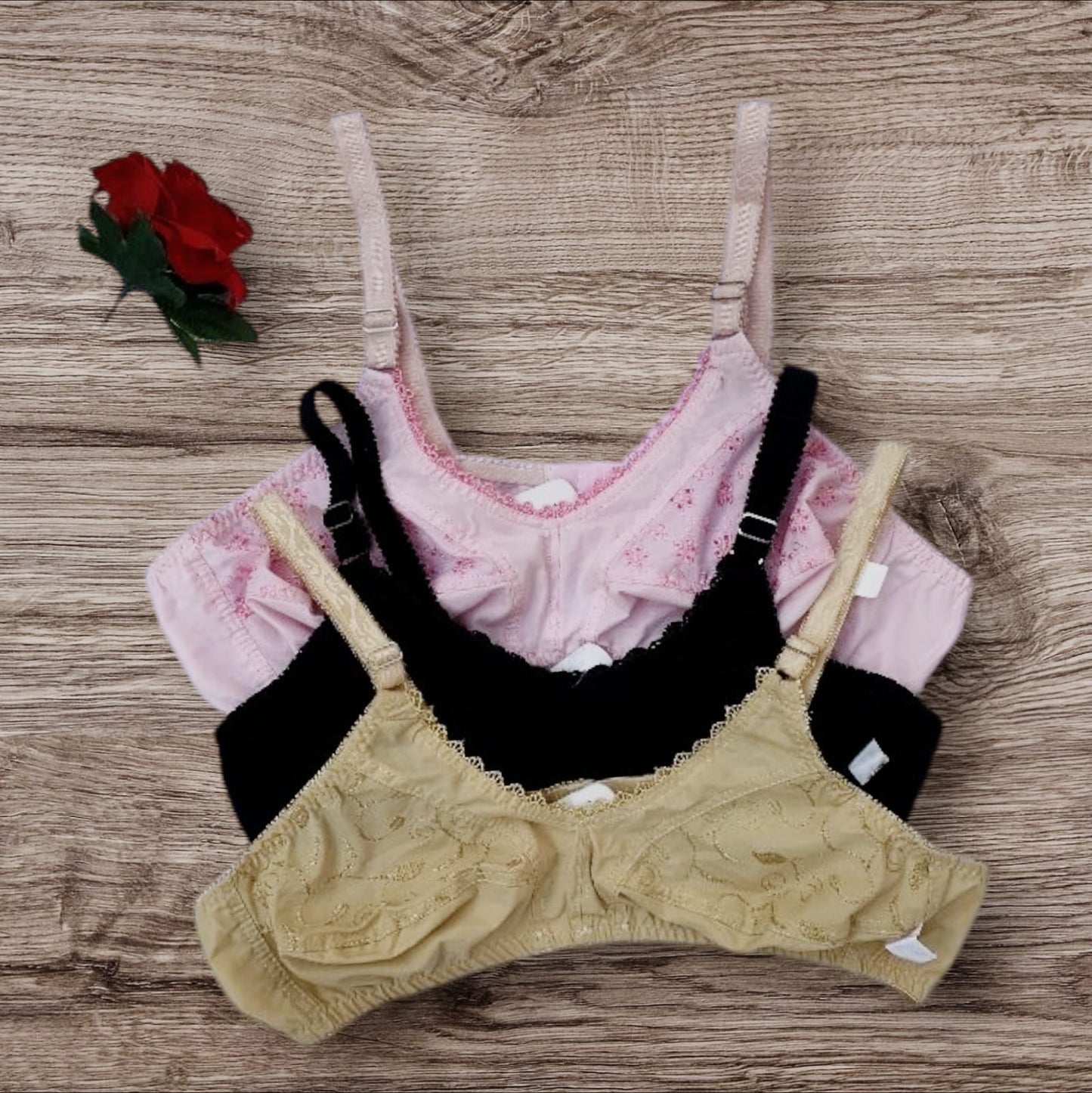 New Pack Of 4 Cotton Bliss High Quality Non Padded Bras